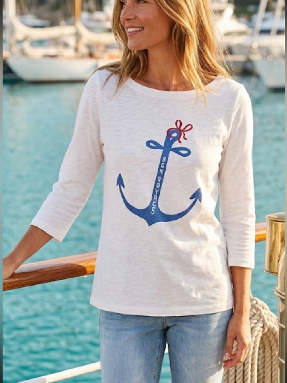 LOFT Bon Voyage Nautical Anchor Tee